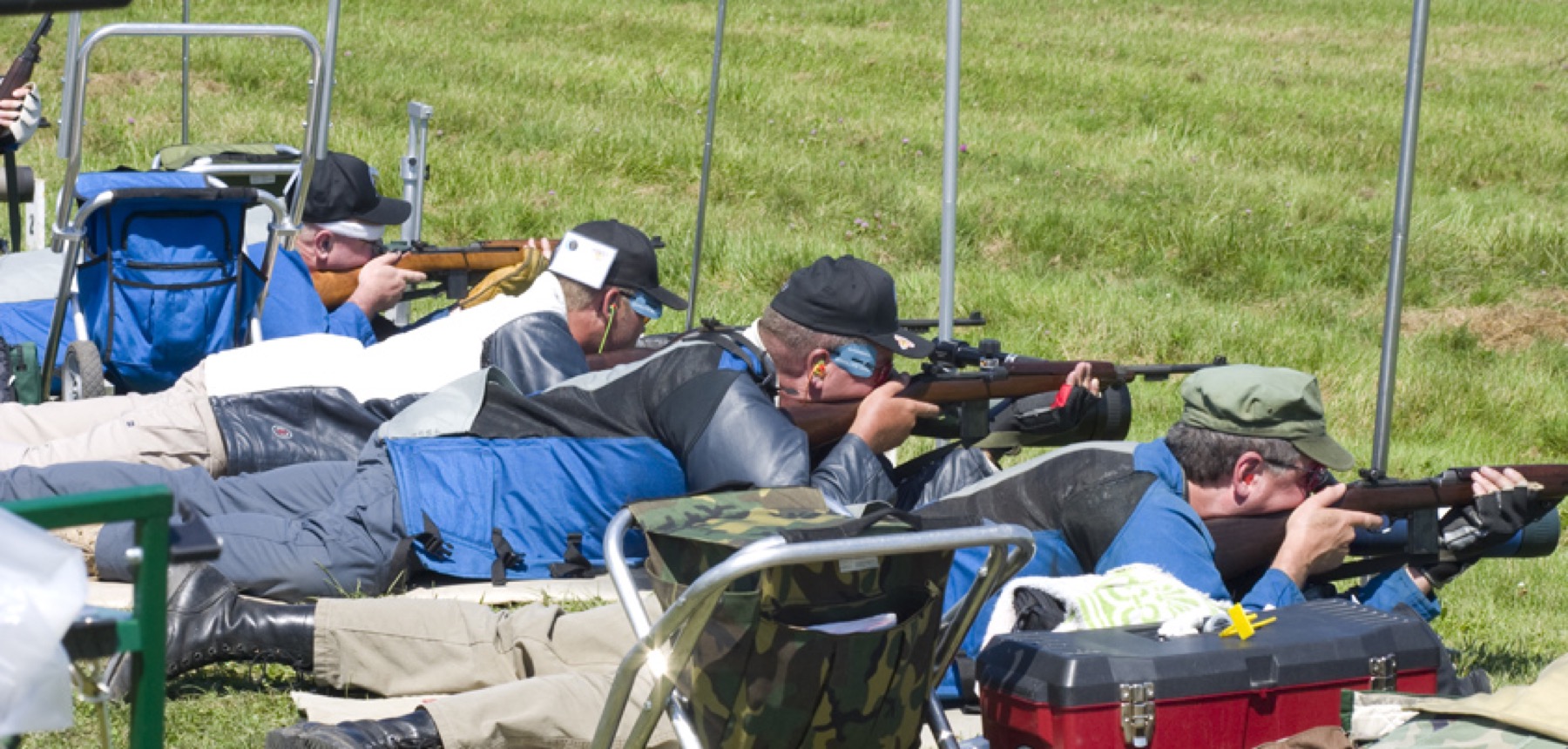 Black Coyote competitors on the firing line